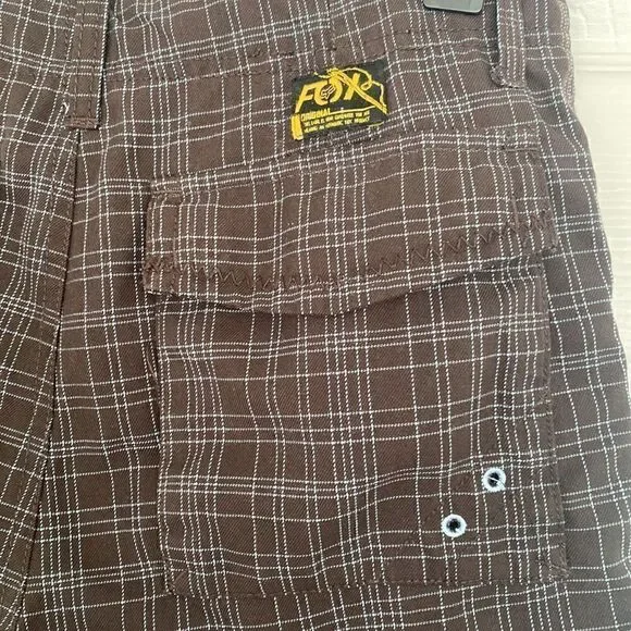 Fox Original Men's Plaid Black/Blue Shorts Size 27 - Picture 7 of 10